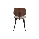 Miliboo Chaises en Bois foncé Noyer et métal Noir (Lot de 2) Tobias