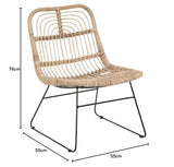 Fauteuil Parsa - rotin et métal - Atmosphera créateur d'intérieur