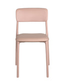 KAYELLES Lot de 2 chaises contemporaines de Cuisine, Chambre ou Salle à Manger en polypropylène avec Confortable Coussin en Simili Cuir rembourré intégré Rim (Rose)