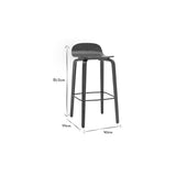 Miliboo Tabourets de Bar Vintage Bois Noir H68 cm (Lot de 2) OBRA