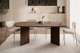Selsey Table À Manger Ovale 90 x 204 cm 6-10 Personnes Table De Cuisine Bureau Noix Wisconsin Ovo