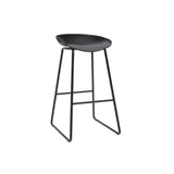 Miliboo Tabourets de Bar Design Noirs H75 cm (Lot de 2) Pebble