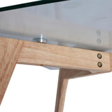 Paris Prix Table Basse Verre & Bois Polax 110cm Transparent