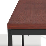 FurnitureR Table de salle à manger, table de cuisine en bois vintage, cadre en métal, table de cuisine rectangulaire avec pieds réglables pour salle à manger, salon, 150 x 75 x 75 cm, bureau marron et
