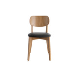 Miliboo Chaises Vintage en Bois Clair chêne et Noir (Lot de 2) Lucia
