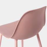 KLAST Chaise de Salle à Manger Nina en Polypropylène Rose Nude, Légère, Fonctionnelle, Durable et Adaptée pour l'Extérieur, Facile à Entretenir