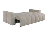 Vente-unique - Canapé 3 Places Convertible en Tissu Bouclette Beige ISSORO II