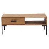 vidaXL Table Basse Table d'Appoint Bout de Canapé Meuble de Salle de Séjour Table de Salon Intérieur 90x50x35 cm Bois de Pin Massif Recyclé
