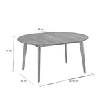 Miliboo Table à Manger Ronde Extensible Finition chêne L120-150 cm Leena