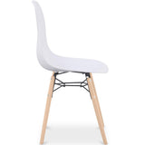 Iconik Interior Scandinavian Style Chaise de Salle à Manger - Design Scandinave - Pieds en Bois - Skögur Jaune