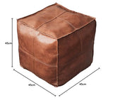Baoblaze Housse de Pouf Marocain Non Rembourrée - Couverture de Pouf en Cuir PU Imperméable, pour Rangement et Déco Salon, Style Bohème, Siège de Sol et Repose-Pieds pour Chambre