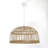 LUSSIOL Luminaire Phuket 60, suspension bambou, 60 W, naturel, ø 60 x H 33 cm