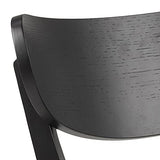 AC Design Furniture Roxanne Chaises de Salle à Manger Noires 2 pièces, Lot de 2 Chaises de Cuisine en Bois, Meubles de Salle à Manger, Style Scandinave Rétro, H: 79,5 x L: 45 x P: 55 cm