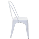 Décoshop26 Chaise de Salle à Manger Style Industriel Factory métal Blanc 04_0002026
