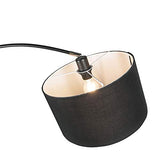 Qazqa vinossa - Lampe arquée - 1 lumière - H 1800 mm - Noir - Moderne - éclairage intérieur - Salon