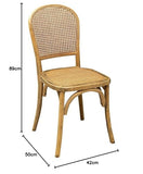 Biscottini L42,5XPR50,5XH89,5 International Art Trading Thonet 87 x 50 x 42 cm frêne, Salle à Manger Bois Finition Naturelle, Chaise Cuisine (L7509), Beige, 87x50 x 42 m
