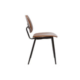 Miliboo Chaises en Bois foncé Noyer et métal Noir (Lot de 2) Tobias