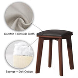 ITETONE Tabouret de Coiffeuse en Bois Massif, Tabouret rembourré Moderne Multifonctionnel, siège supplémentaire pour Salon, entrée, couloirs et Chambres (Taille : Couleur Noyer, Couleur : Vert)