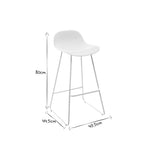 Miliboo Tabourets de Bar Design Blancs H65 cm (Lot de 2) Ella
