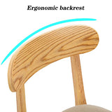 Tabourets de Bar en Bois Chaises de Salle à Manger, Tabourets d'îlot de Cuisine Rural Rétro avec Dossier et Siège en Coton et Lin Amovible et Lavable, 2 Pcs (Taille: 72 cm) (Kaki 62 cm) Made in