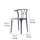 UYKUM Chaise de Salle à Manger en Plastique Designer réplique Tabouret de Bar Bras Salon Wishbone Salle à Manger Chaise Cuisine Dinette Chaises Meubles de Maison