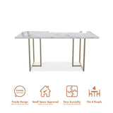 CosmoLiving by Cosmopolitan Table à manger Astor, 64" x 36" x 30", blanc