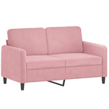 Woonisher Canapé 2 Places avec oreillers décoratifs Rose 120 cm Velours canapé-lit Double Convertible