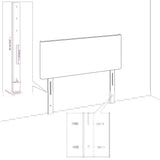 WIFESE Tête de Lit Similicuir 4 pcs Meuble de Chambre à Coucher Excellent Soutien du Dos Décoration Intérieure Design Contemporain Cappuccino 80x5x78/88 cm