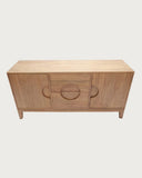 UNIQKA - Kyoto - Buffet Vintage en Teck Massif 165 cm - Couleur Marron - Longueur 165 cm - Profondeur 53 cm - Hauteur 80 cm - Bois Authentique, Durable et de Haute qualité