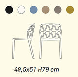 CONNUBIA Chaise modèle ALCHEMIA en polypropylène Lot de 4 pièces – Disponible en 6 couleurs (Noir)