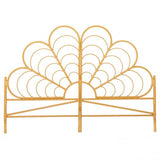 IDMarket - Tête de lit sur Pied Ivy 160 cm Effet rotin en Forme de Fleur