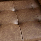 Julian Bowen Henley Canapé 2 Places Simili Cuir Marron, Similicuir, 2 Seater