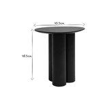 Miliboo Table d'appoint Design Bois Noir L44 cm Hollen