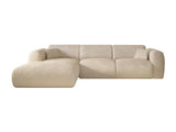 Vente-unique - Grand canapé d'angle Gauche en Tissu texturé Beige POGNI de Maison Céphy