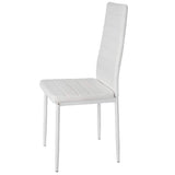 meihe Lot de 4 Chaises de Salle à Manger, Chaise de Cuisine en Similicuir-Fauteuil de Cuisine pour Salle à Manger, Cuisine, Salle de Réunion (blanc-4PC)