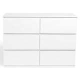 IDMarket - Commode 6 tiroirs TOMI 110 cm Bois Blanc