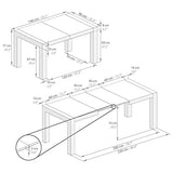 MOBILI FIVER, Table à Manger Extensible, Iacopo, Noyer, Made in Italy