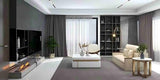 Homary Fauteuil Salon 1 Place, Chaise Coiffeuse pour Chambre en Cuir Doux, Base Tripode en Bois Noyer Design Moderne Siège Rembourré pour Salon Bureau Confort Élégant