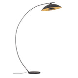 Lindby Lampadaire Emilienne (Moderne) en Noir Métal e. a. pour Salon & Salle à manger (1 lampe,à E27), arqué lampadaire arc lampe sur pied de salon