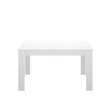 Dmora Caladora, Console Extensible Multipositions, Table à Manger avec rallonge, 140/190 x 90 x 77 cm, Blanc