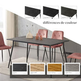 B&D Home Table de Salle à Manger LIOR | 140 cm x 80 cm Table de Cuisine Table en Bois pour Cuisine, Salle à Manger | Design Industriel Moderne | Aspect marbre, 11215-140-MASW