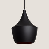 LEDKIA LIGHTING - Suspension Métal Mercury | Design Élégant en Aluminium | Compatible Ampoule E27 (Non Incluse) | Hauteur Réglable | IP20 Intérieur, Noir, Aluminium