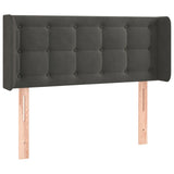 Homgoday Tête de lit à LED gris foncé 93 x 16 x 78/88 cm en velours, tête de lit, tête de lit double, dossier pour lit et canapé Model3123707