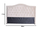 PALAZZO INT Tête de lit vintage Chateau Royal – Tête de lit en velours Chesterfield capitonnée avec boutons, 117 × 160 × 6 cm, autonome et murale, design de coiffeuse