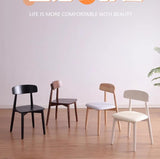 GIZNXBA Chaise Scandinave Blanche Chaises De Salle A Manger Scandinave sans Bras Chaise De Cuisine en Bois en Cuir avec Pieds en Bois pour La Salle À Manger(/Brown)