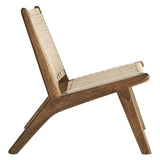 Modway Saorise Wood Chaise longue en corde tressée Noyer naturel