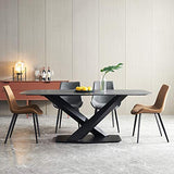 Ensemble de 2 chaises de Repas, Chaise rembourrée en Cuir PU Mat, Chaise latérale Moderne, Chaise en métal (Brunes) dans la Cuisine, la Salle à Manger, la Chambre et Le Salon