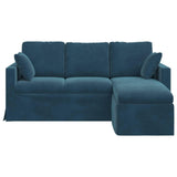 vidaXL Canapé Bleu 198 x 134 x 80 cm Velours, Canapé de Salon, canapés modulables Modernes, Fauteuil Ergonomique, loveseat en Velours élégant, Design sectionnel résistant