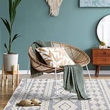 payé Tapis de salon Tapis Sol - poils longs - Boho - Gris pastel - 160 x 230 cm - Uni - Motif losange moderne chiné - Scandinave moelleux et doux - Décoration de chambre à coucher