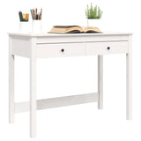 LAPOOH Bureau avec tiroirs Blanc 100x50x78 cm Bois Massif de pin,Bureau avec Rangement,Rangement Bureau,Bureau d'angle